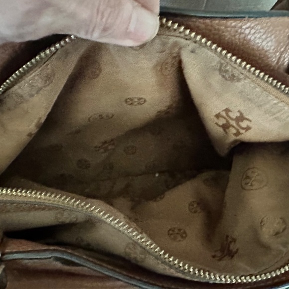 Tory Burch Serif T Cognac Tote Large Crossbody Strap and Top Handles - Picture 3 of 9